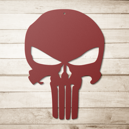 Skull Logo Metal Wall Art Punisher