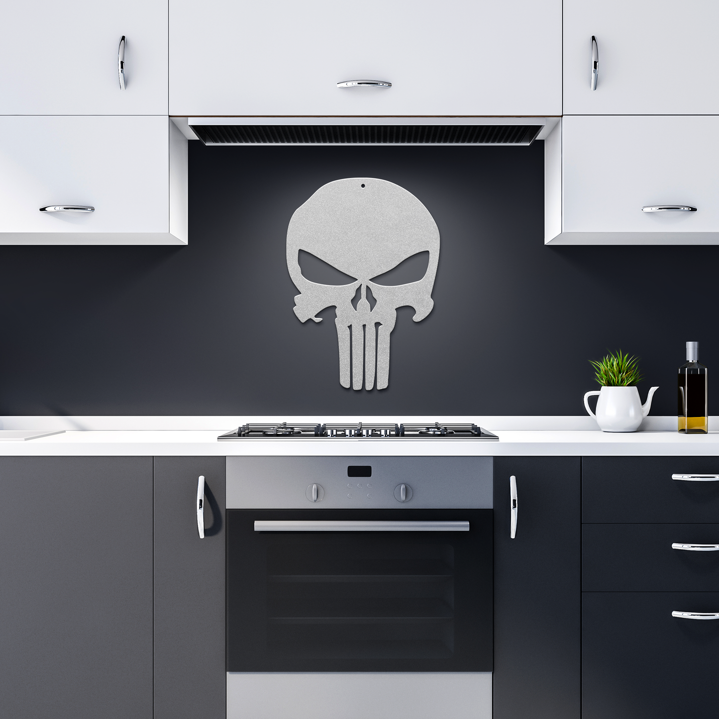 Skull Logo Metal Wall Art Punisher