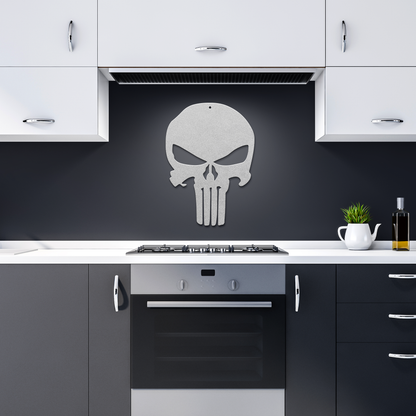 Skull Logo Metal Wall Art Punisher