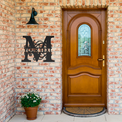 Vine Letter Monogram Wall Sign