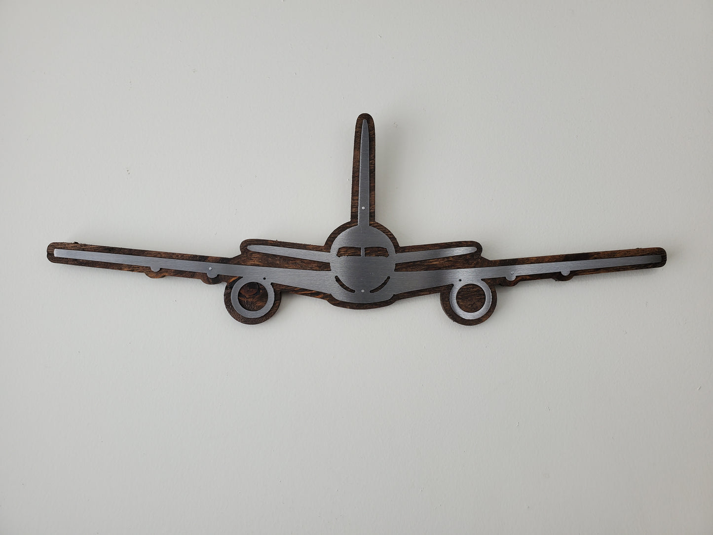 Boeing 757 767  Metal Wall Art decor | 757 Silhouette Wall Plaque Gift | Made in USA
