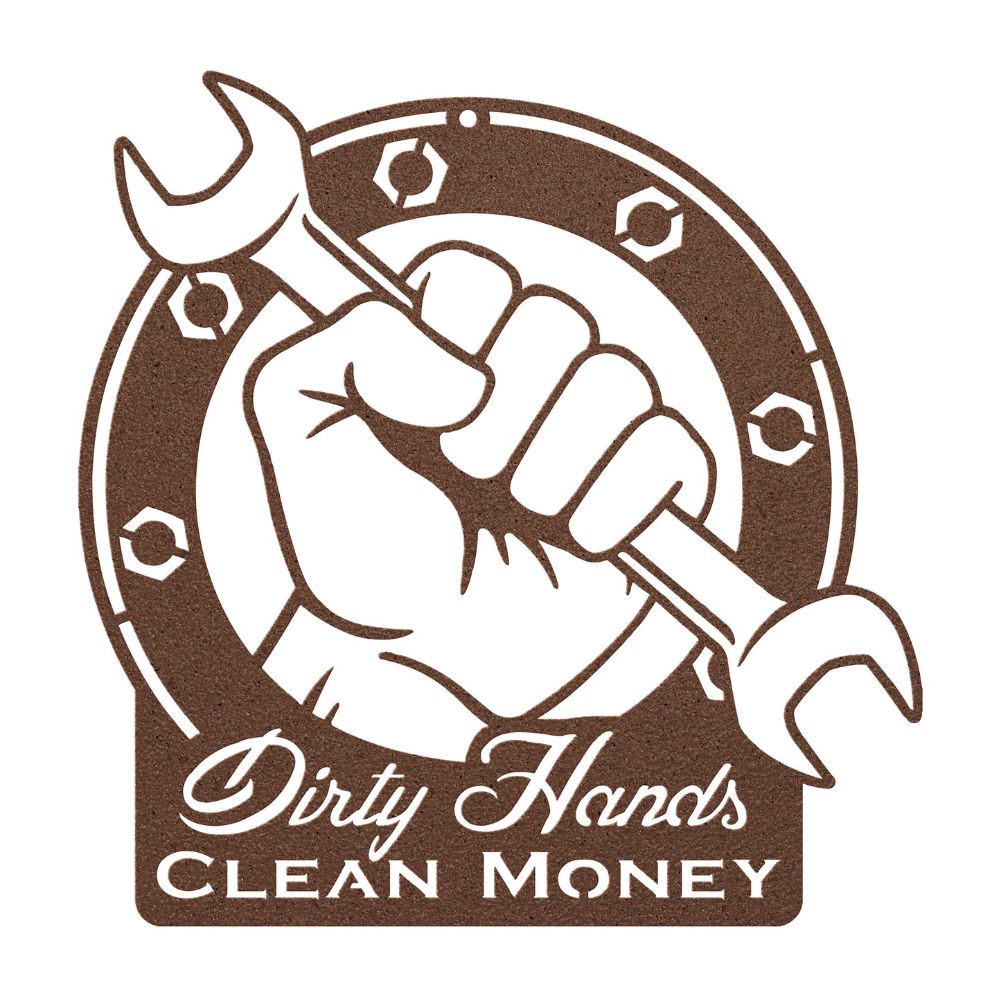 Dirty Hands Clean Money Garage Sign | Metal art wall decor | gift for dad \ USA