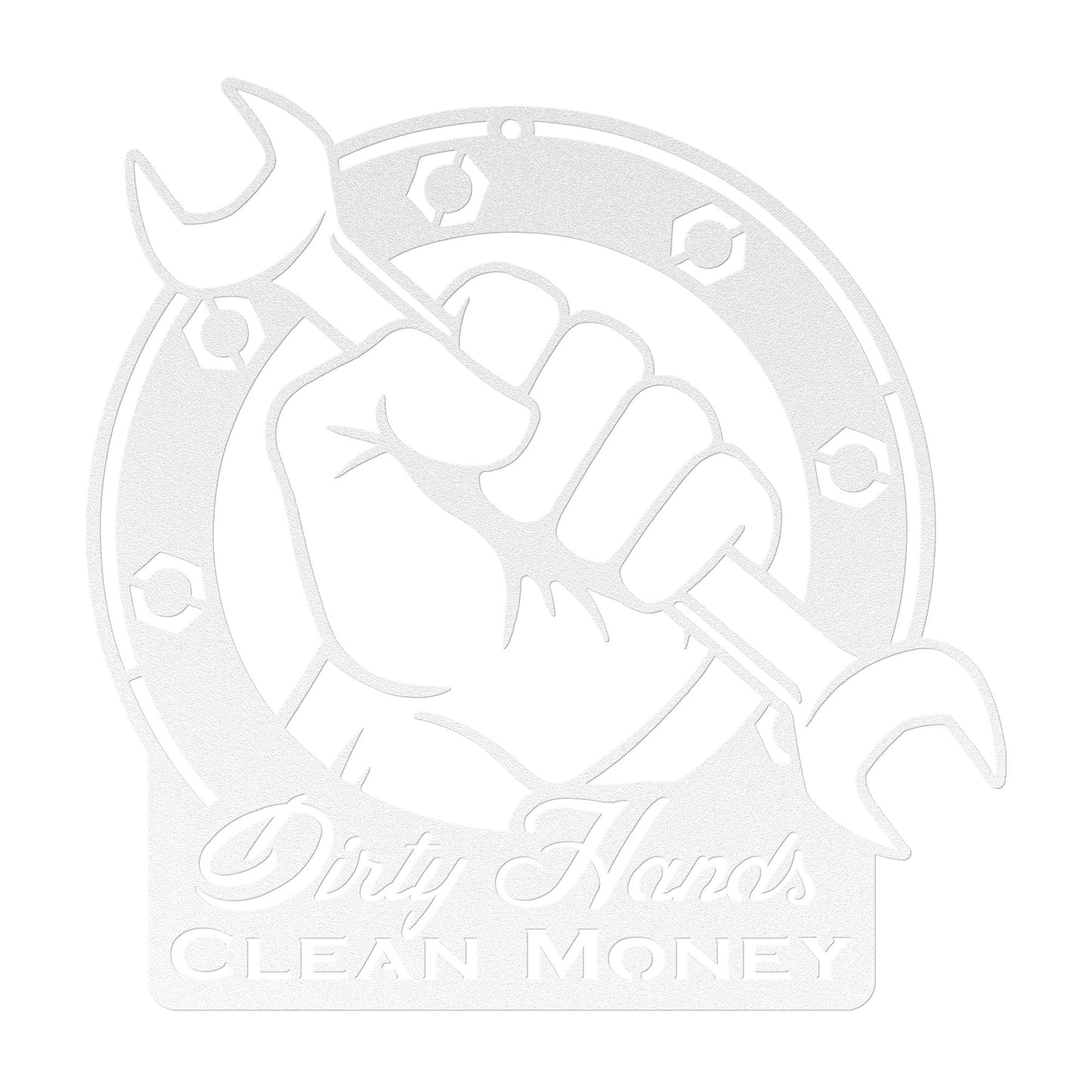 Dirty Hands Clean Money Garage Sign | Metal art wall decor | gift for dad \ USA