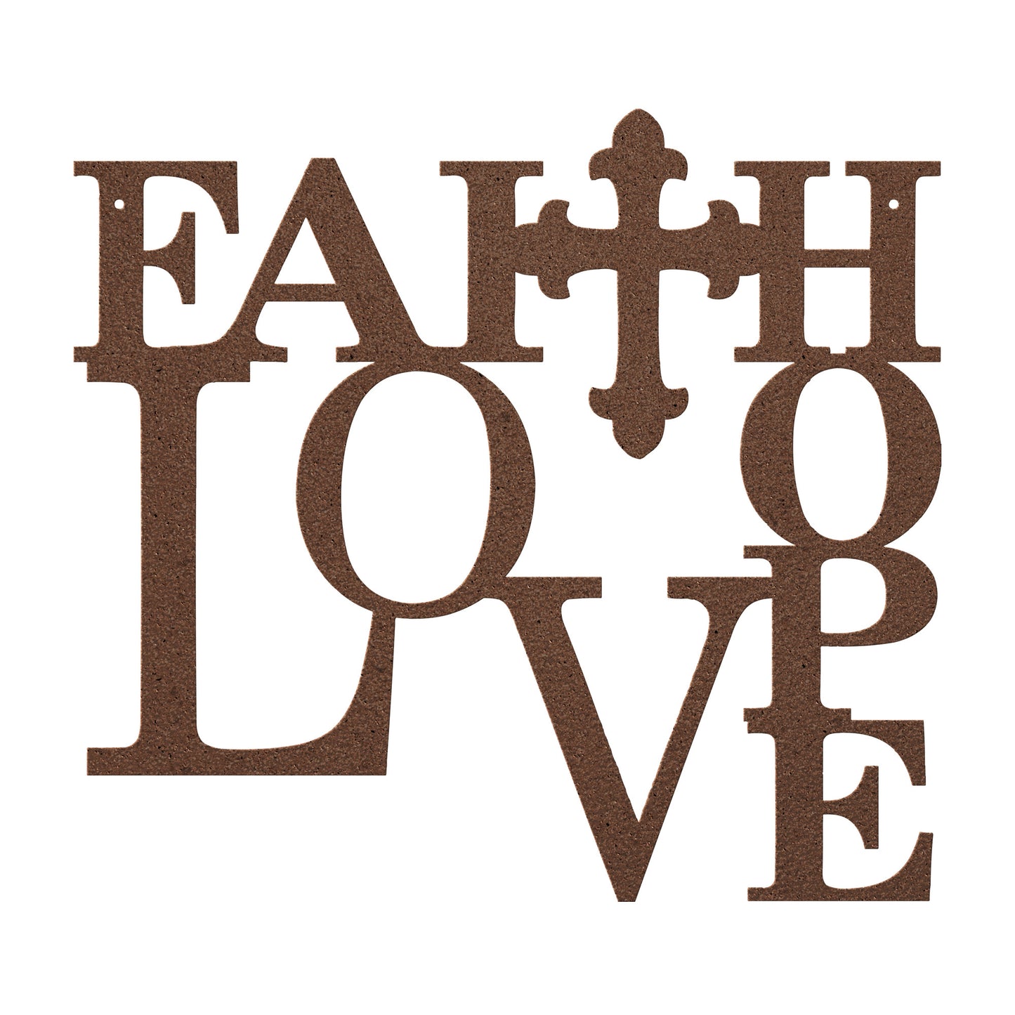 Faith, Hope, and Love Metal Wall Art for a Charming and Rustic Look - Metal Art - USA