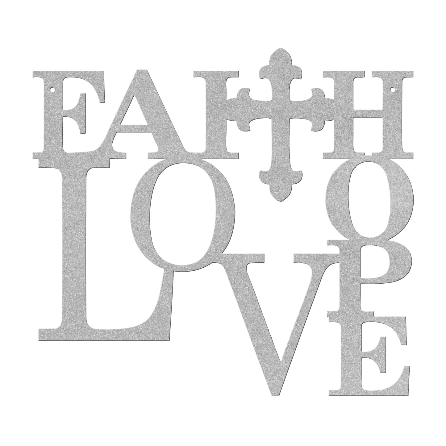 Faith, Hope, and Love Metal Wall Art for a Charming and Rustic Look - Metal Art - USA