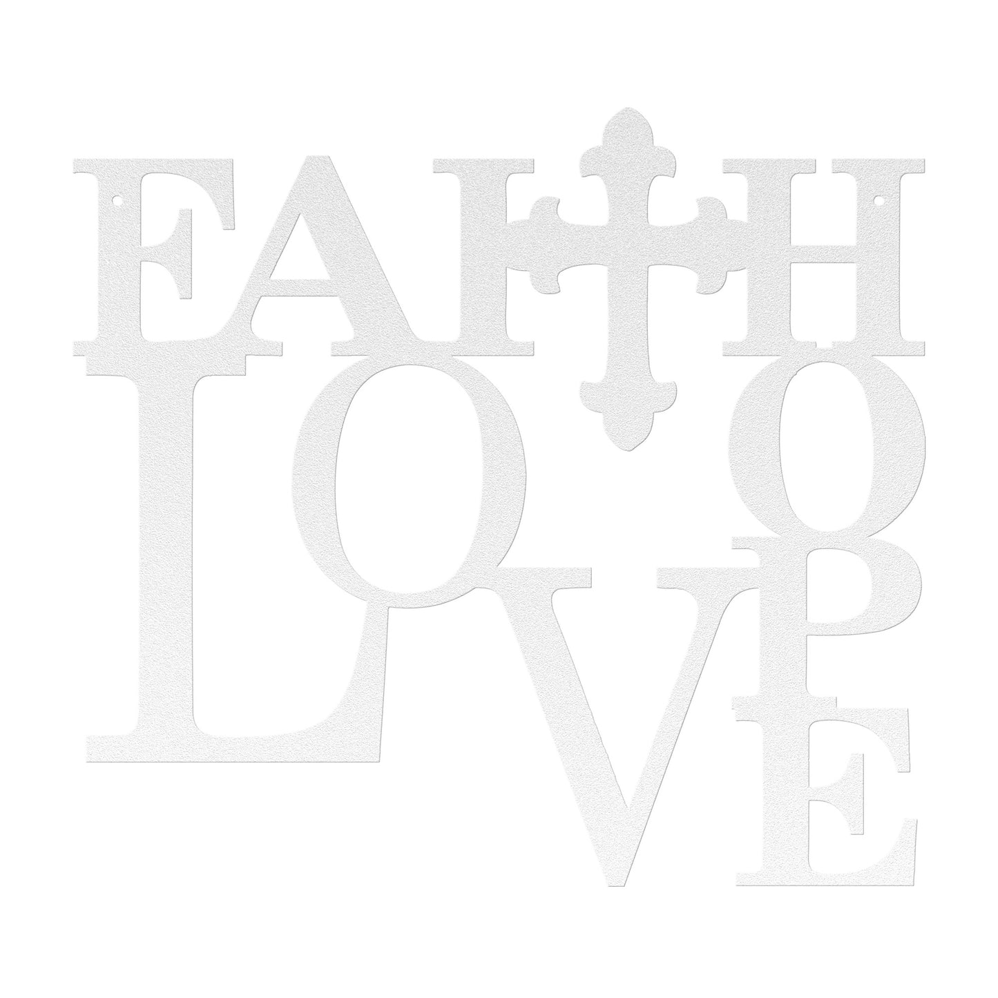 Faith, Hope, and Love Metal Wall Art for a Charming and Rustic Look - Metal Art - USA