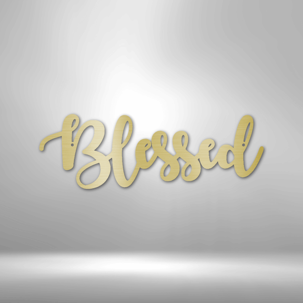Beanish Script Family Script Wall Art - Heartwarming Metal Decor for Home - Steel Sig ...