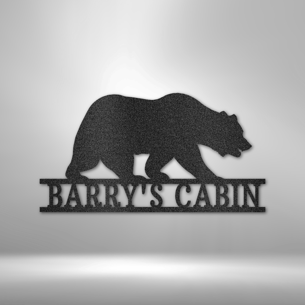bear cabin name sign