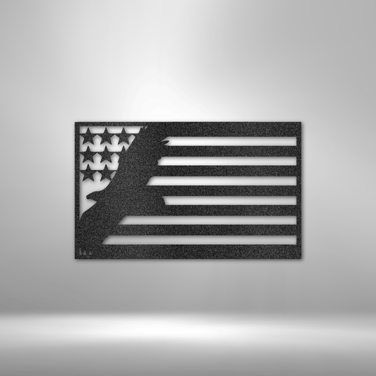 Eagle on an American Flag