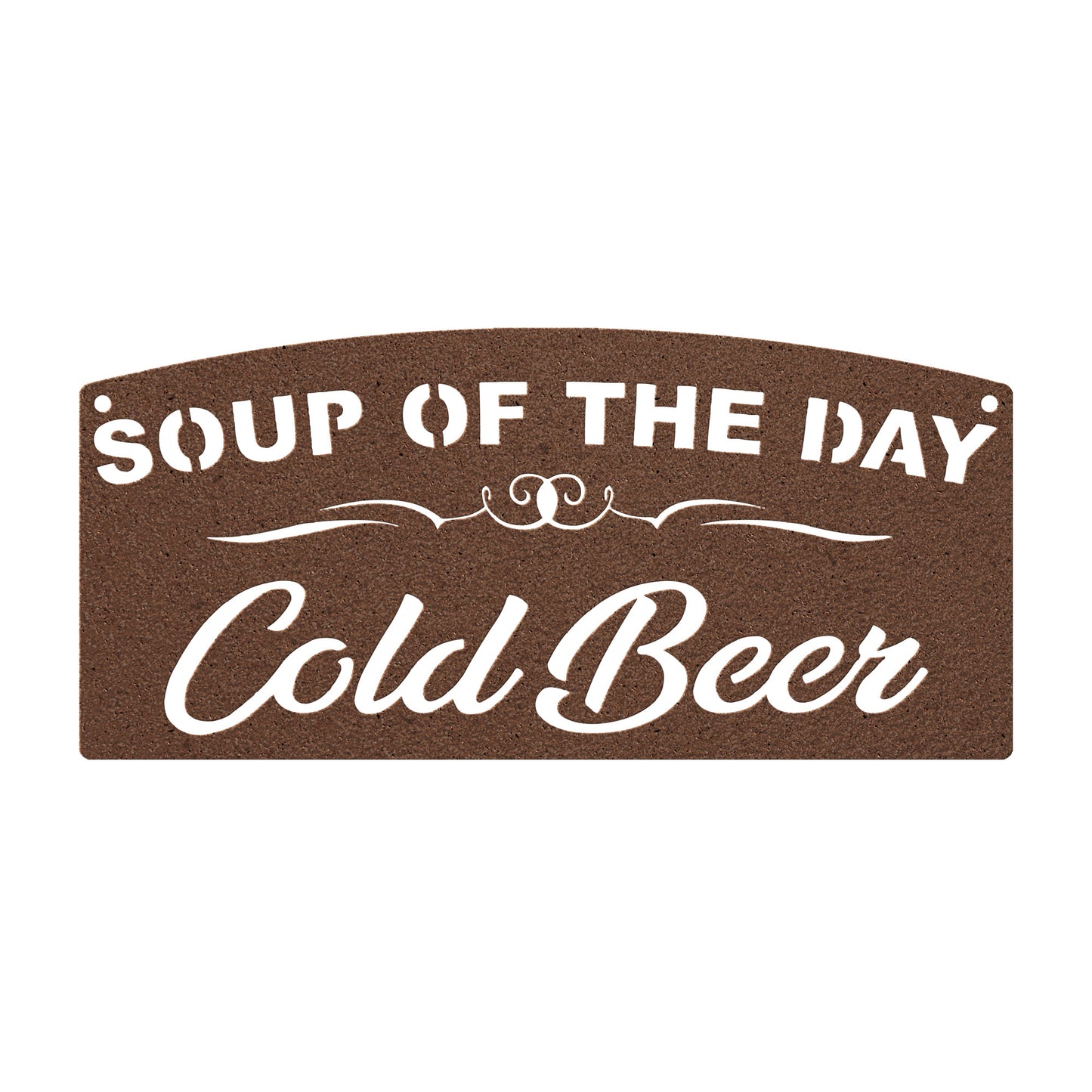 Soup of the Day and Cold Beer Metal Sign | Mancave | Bar Sign | USA