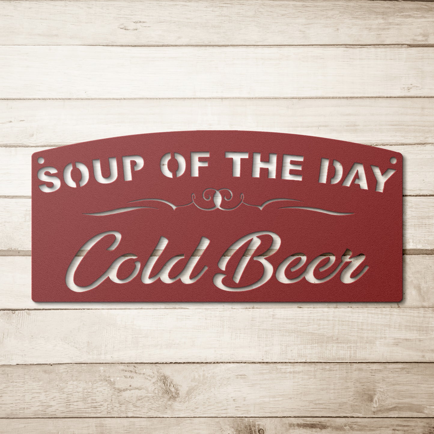 Soup of the Day and Cold Beer Metal Sign | Mancave | Bar Sign | USA