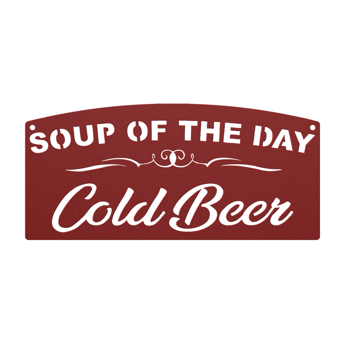 Soup of the Day and Cold Beer Metal Sign | Mancave | Bar Sign | USA