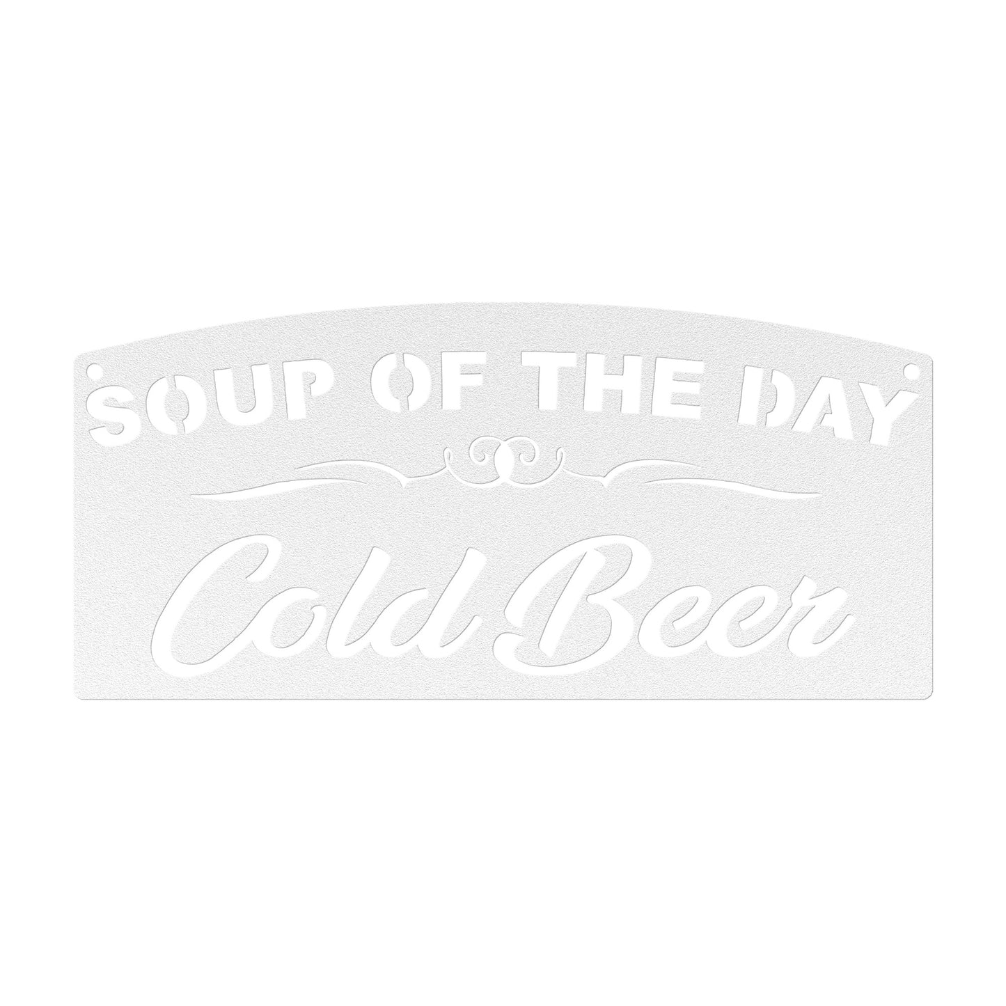 Soup of the Day and Cold Beer Metal Sign | Mancave | Bar Sign | USA