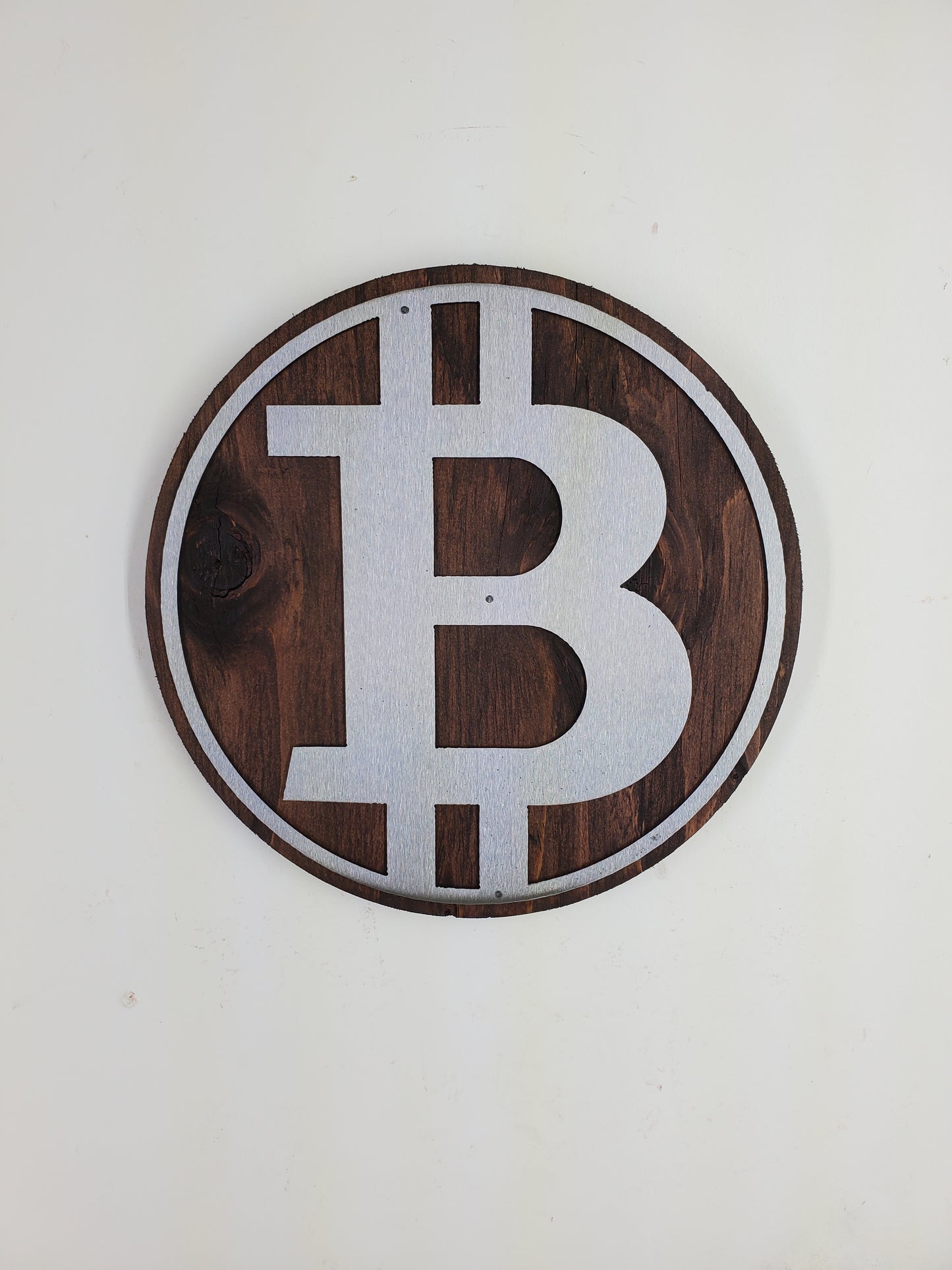Bitcoin Crypto Metal and Wood Sign | BTC | Ethereum Solana, Avalanche, Tron, Ripple,