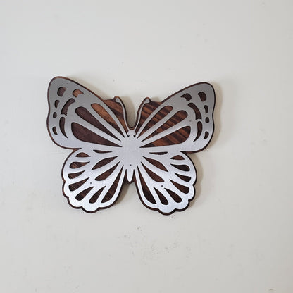 Butterfly Metal Art Wall Decor | Made in USA | Butterfly wood and steel wall sculpture