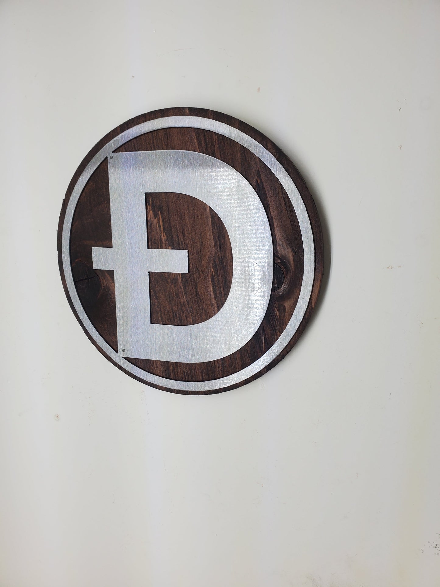 Dogecoin Crypto metal and wood sign  Doge  Made in USA       Bitcoin Ethereum Solana, Avalanche, Tron, Ripple,
