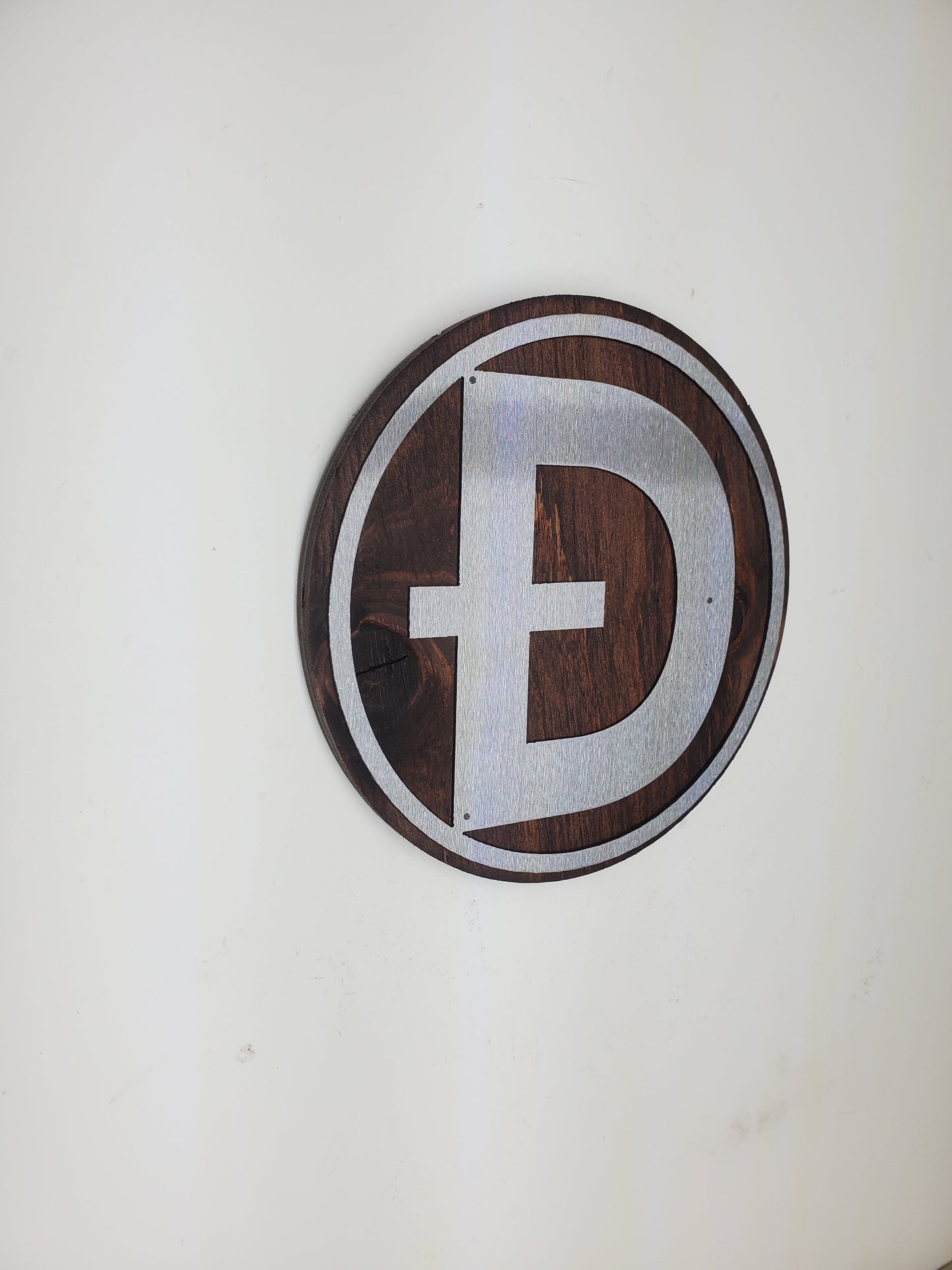 Dogecoin Crypto metal and wood sign  Doge  Made in USA       Bitcoin Ethereum Solana, Avalanche, Tron, Ripple,