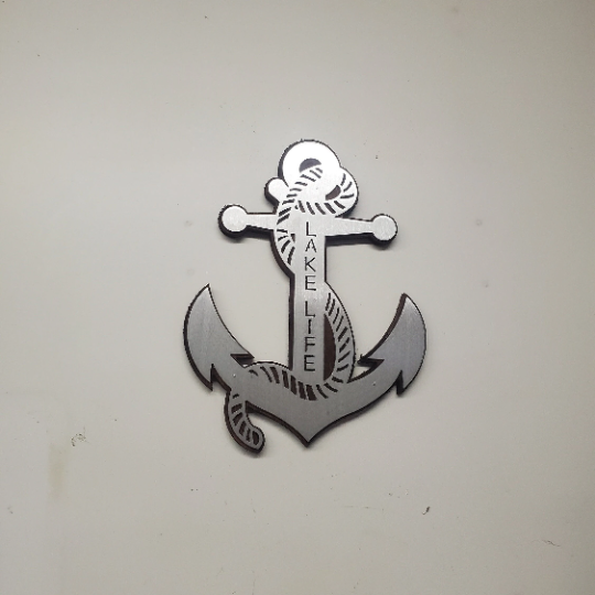 Anchor Lake Life Metal Art Wall Decor | Made in USA | cabin lake home wall decor