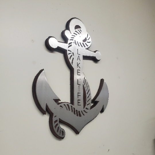 Anchor Lake Life Metal Art Wall Decor | Made in USA | cabin lake home wall decor