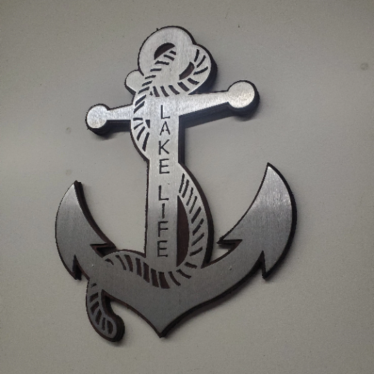 Anchor Lake Life Metal Art Wall Decor | Made in USA | cabin lake home wall decor