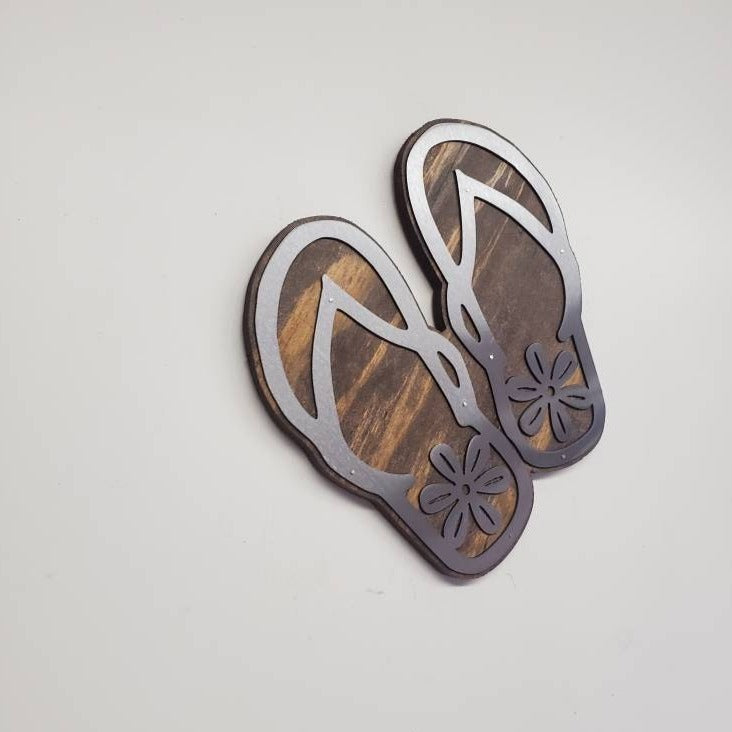 Flip Flop metal Wall Art | Coastal Wall Décor | Made in USA