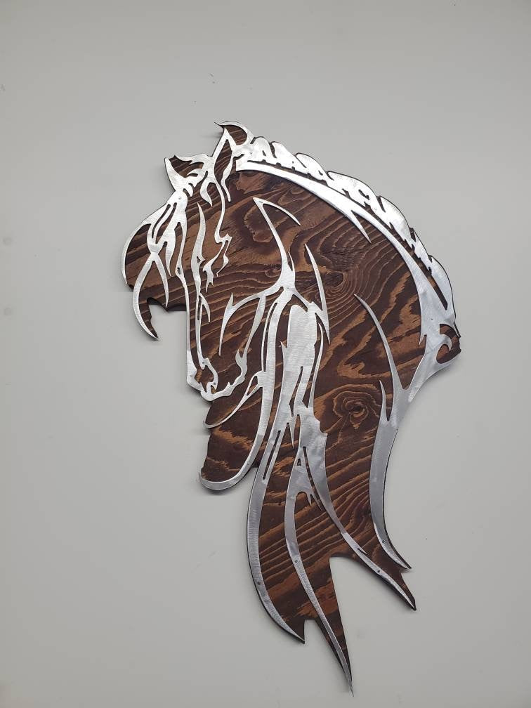 horse head abstract Made in USA