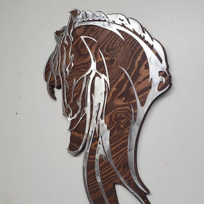 horse head abstract Made in USA