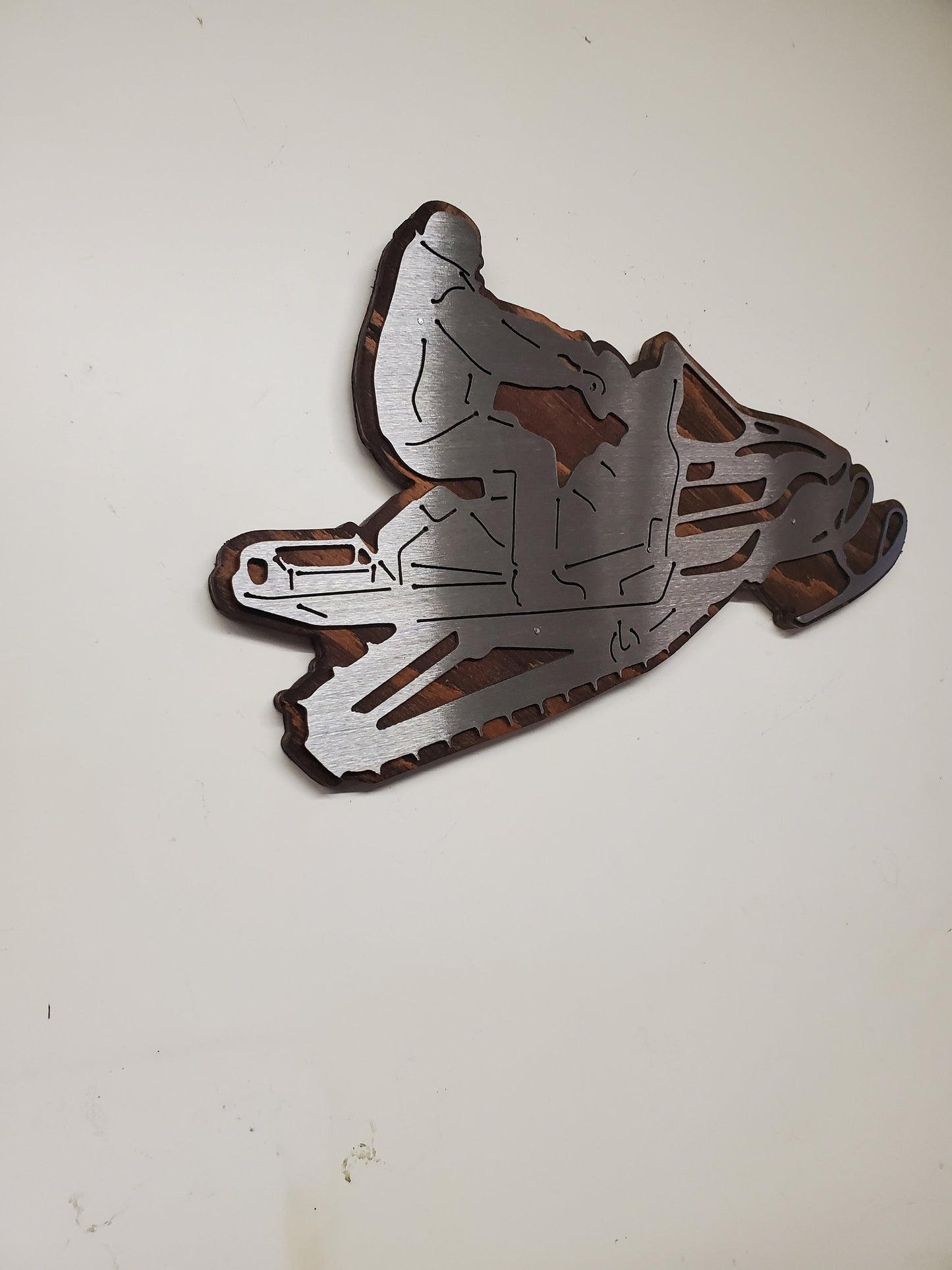 Snowmobile metal art sign Made in USA v1