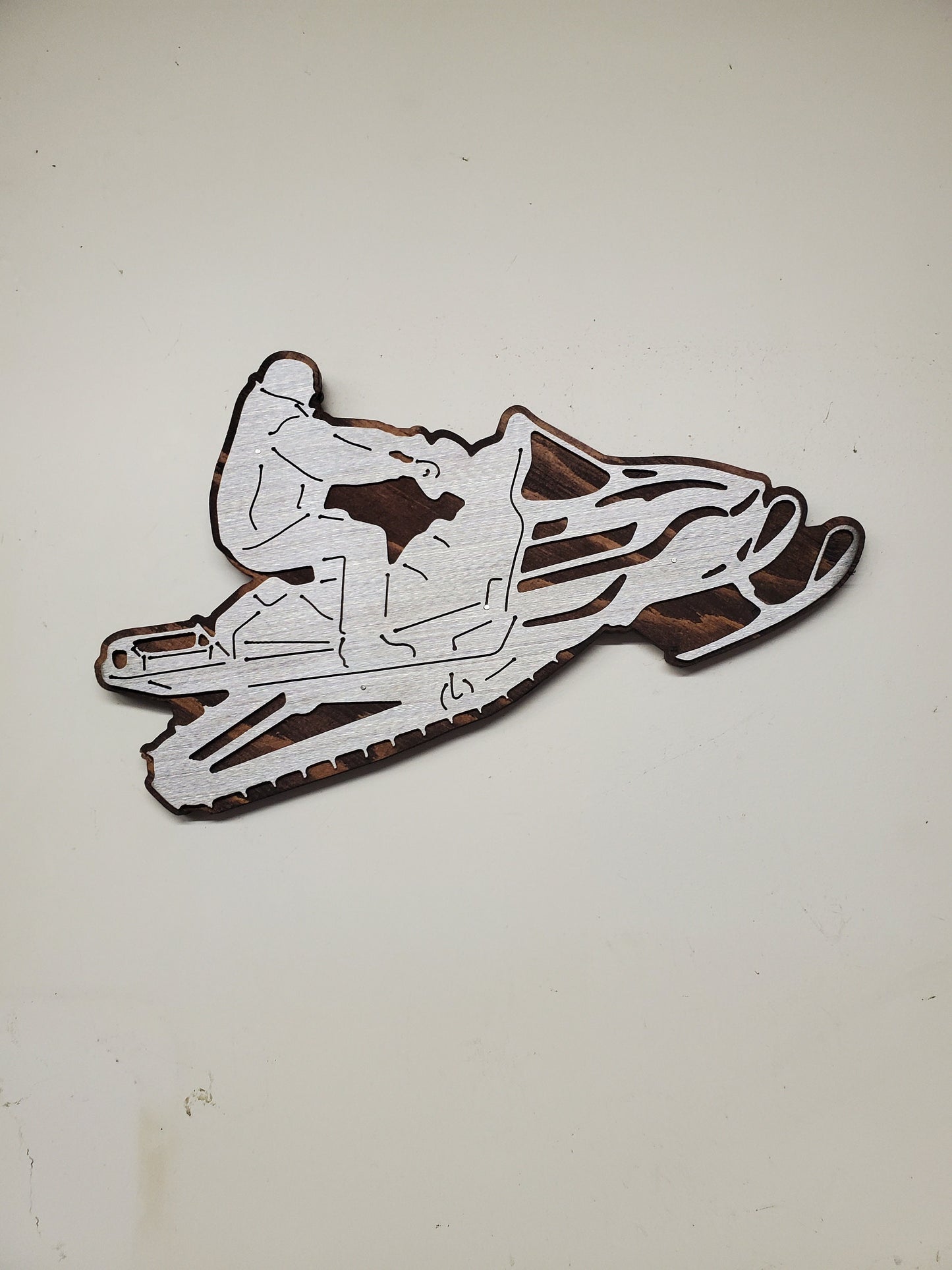 Snowmobile metal art sign Made in USA v1