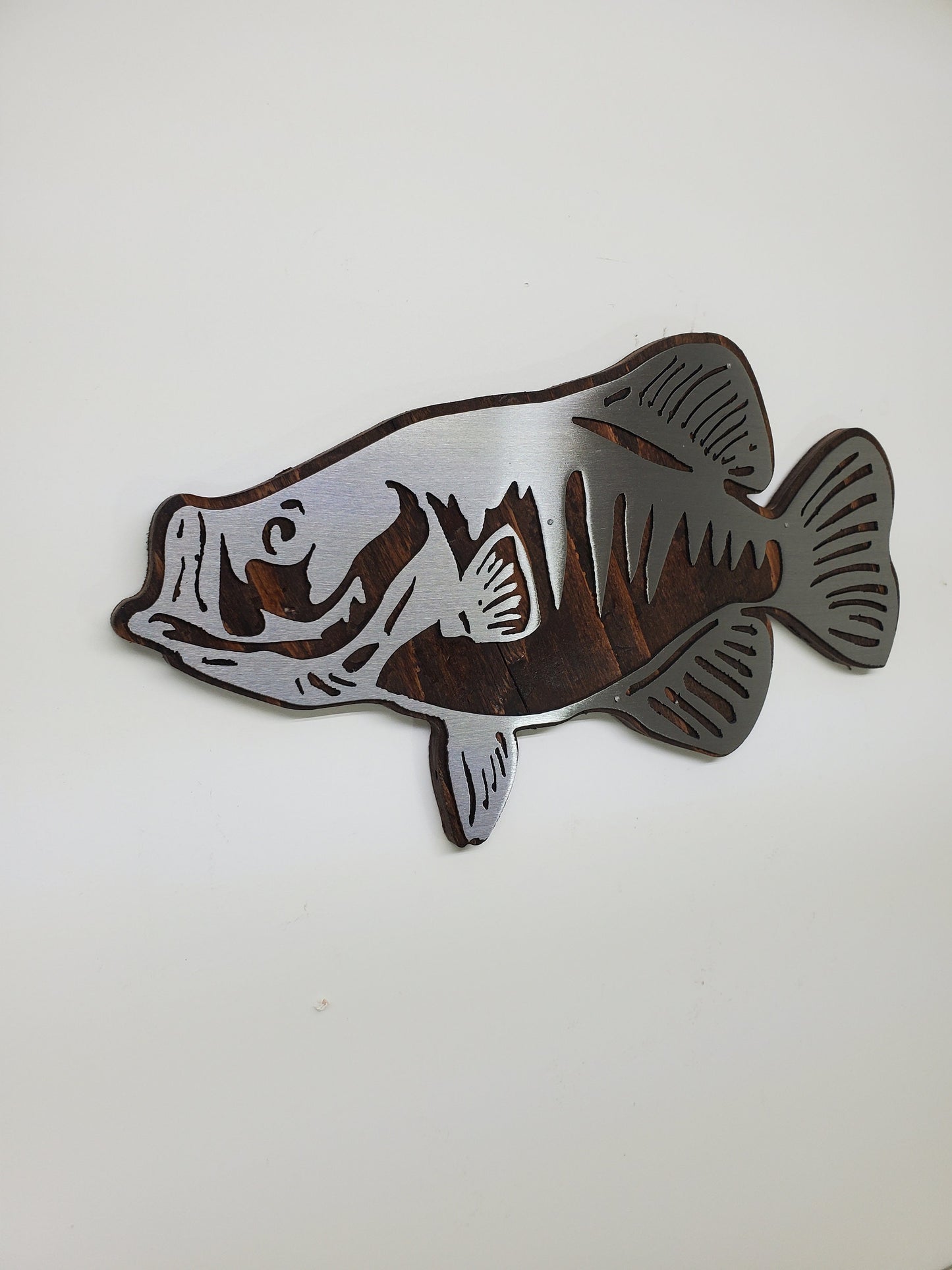 Crappie Fish | Metal Art on Wood | Fishing Wall Decor | Made in Minnesota