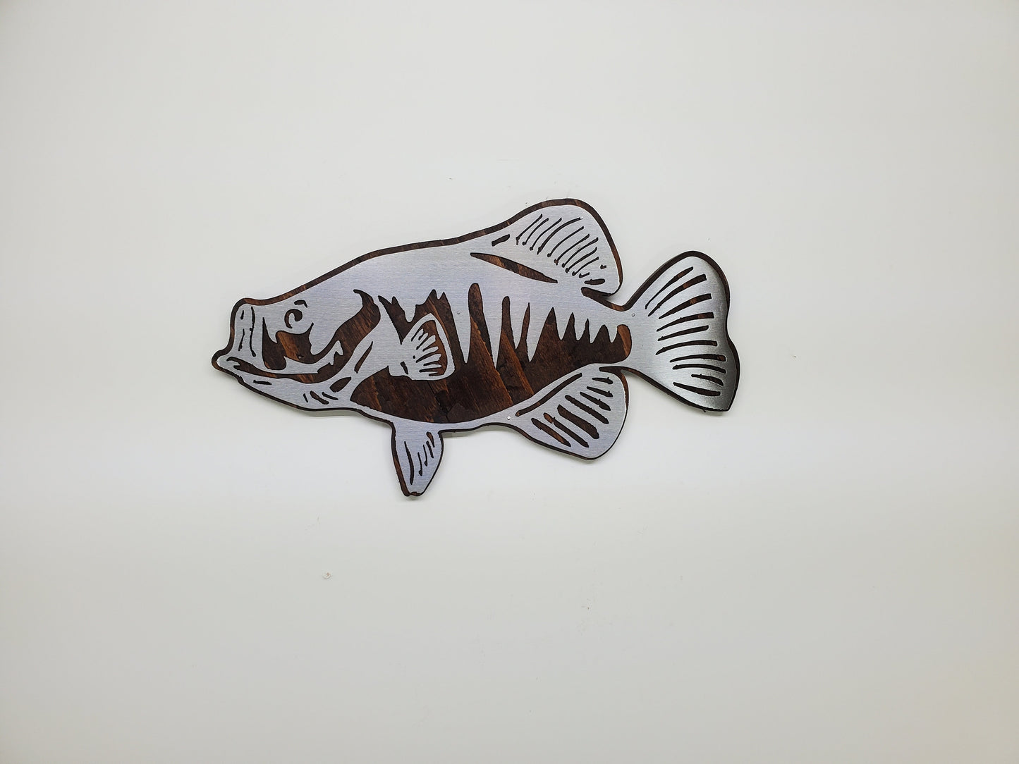 Crappie Fish | Metal Art on Wood | Fishing Wall Decor | Made in Minnesota