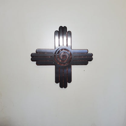 Southwestern Sun Metal Art on Wood