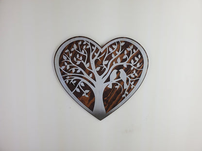 metal art tree of life heart beamish